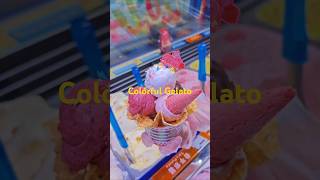 Colorful Gelato ice cream machine factory subscribe dessert food share tiktok [upl. by Ladnek]