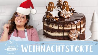 Weihnachtstorte  Adventstorte  Lebkuchentorte  Naked Cake Weihnachten ❤️🤤I Einfach Backen [upl. by Sillad]