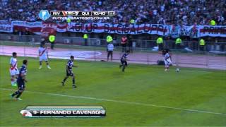 Gol de Cavenaghi River 1  Quilmes 0 Fecha 19 Torneo Final 2014 FPt [upl. by Teufert]