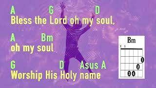 Bless the Lord Oh my Soul  cover Lyrics with chords [upl. by Anerda]