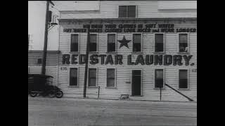 Exterior of Red Star Laundry silent 1916 [upl. by Wolfy298]