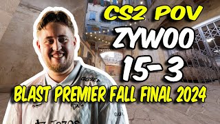 CS2 POV  Vitality ZywOo 153 vs Astralis Inferno  ESL Pro League Season 20 [upl. by Dolloff593]