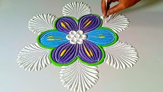 Super Trending Rangoli❤️💐Beautiful Rangoli ❤️❣️❤️Attractive Rangoli❤️💐Creative Rangoli❤️💐💐Alpona❤️💐 [upl. by Horsey]