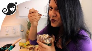 Fatfree Chocolate Sauce for Desserts Vegan Recipe with Basil Seeds Tukmaria [upl. by Aelyk]