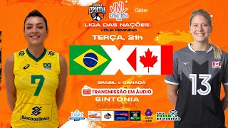 BRASIL x CANADÁ  LIGA DAS NAÇÕES DE VÔLEI FEMININO 202324  AO VIVO Em Áudio [upl. by Adyela]