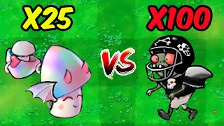 PVZ 1 Hybrid Challenge  25 Of All Hybrid Plants Vs 100 Giga Black Football Imp  Who Will Win [upl. by Halas]