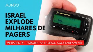 ISRAEL a explosão de milhares de pagers causada pelo Mossad contra os terroristas Hezbllah [upl. by Ahsinirt]