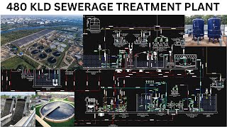 480 KLD STP SEWERAGE TREATMENT PLANT IN AUTOCAD [upl. by Attenwad209]