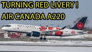 Air Canada NEW Special Livery “Turning Red” A220300 BCS3 in Montreal YUL  CYUL [upl. by Mcgruter]