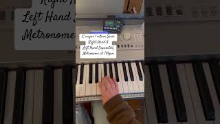 Skill Building C major 1 octave scale on piano right hand and left hand Metronome at 70 bpm fy [upl. by Anahir]