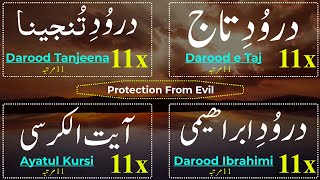 Darood e Taj 11x Darood Tanjeena 11x Darood Ibrahimi 11x Ayatul Kursi 11x  Protection From Evil [upl. by Mareah]