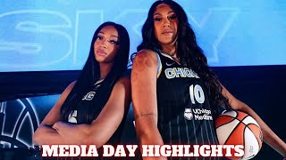 Angel Reese and Kamilla Cardoso shine at Chicago Sky media day 2024 [upl. by Devy26]