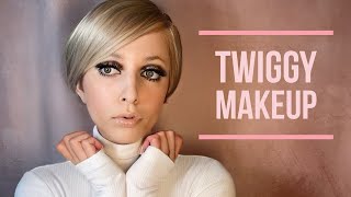 Iconic Twiggy 1960s Makeup Tutorial [upl. by Adneram]