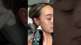 Tragus and lobe piercings Base Laboratories Pro Hypochlorous Acid Spray for topnotch aftercare 🌟 [upl. by Morton]