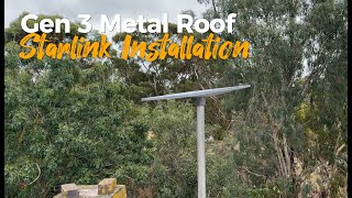 A StepbyStep Guide Installing Starlink Gen 3 Dish on a MetalColorbond Roof [upl. by Ewald]