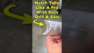 Notch Tube Like a Pro With Only A Drill amp Saw  DIY Notching Jig short makingstuff diy [upl. by Nanahs52]