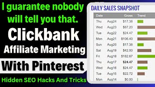 Clickbank Affiliate Marketing With Pinterest 2023  How To Promote Affiliate Products On Pinterest [upl. by Holzman]