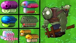 PVZ 1 Hybrid Challenge  5 Hybrid Mushrooms Vs Nut Gargantuar Challenge Epic Battle [upl. by Hermina]