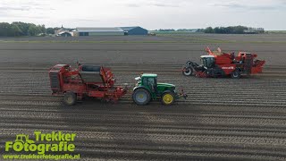 Aardappeloogst 23  N de Jong  John Deere  Grimme  Dewulf  Potato Harvest  Kartoffelernte [upl. by Selokcin92]