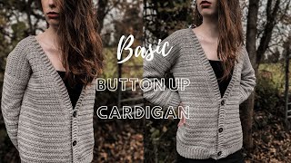 Crochet Everyday Cardigan With Buttons  Quick and Easy Tutorial [upl. by Enavi631]