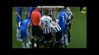 DembaBa gets kicked in the face by Fabricio Coloccini 02022013 HQ [upl. by Iggie]