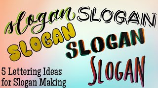 5 Lettering Ideas for Slogan Making  Part 2 [upl. by Blodgett]