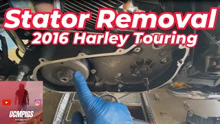 Harley Davidson Stator removal 2016 Harley Davidson 103 Twin Cam FLHTCU  harleydavidson [upl. by Oeniri768]