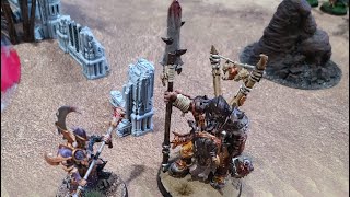 AoS Battle Report Ogor Mawtribes vs Hedonites of Slaanesh [upl. by Noakes]