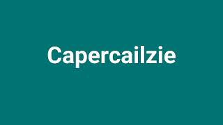 Capercailzie Meaning and Pronunciation [upl. by Rickart]