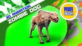 Green Screen Zombie Dog Halloween Horror  Footage PixelBoom [upl. by Namso302]