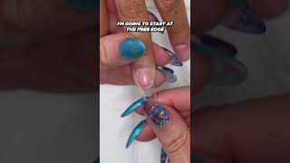 Our new Tip and Jewel adhesive is amazing to adhere tips with flat nail beds nails [upl. by Atelokin]