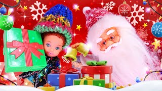 Барби и Новый год для детей 🎁🎄❄️Маленькая кукла Штеффи помогла Деду Морозу Игры в куклы [upl. by Sonstrom21]