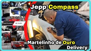 Martelinho de Ouro Delivery Desamassando Paralama Jeep Compass [upl. by Melvena]