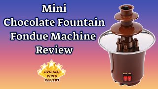 Mini Chocolate Fountain Fondue Machine Review 🍫⛲ [upl. by Hebrew]