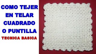 Como Tejer en Telar Cuadrado Técnica Básica de Trama y Urdimbre de 3 Capas Tutorial paso a paso [upl. by Onitnas]