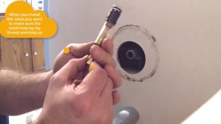 How to install Moen 1225 amp 1225b Shower Cartridge Similar to 1222 [upl. by Nauqyt849]