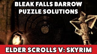 Skyrim Bleak Falls Barrow puzzle solutions Retrieve the Dragonstone [upl. by Nwahsir]