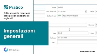 Pratico  Impostazioni generali [upl. by Sirron]