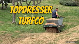 Turfco metermatic Topdresser sabbiatrice per prato  topdressing [upl. by Coppinger]