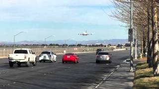 Iron Maiden  Ed Force One  landing in Las Vegas NV February 27 2016 [upl. by Anniram]