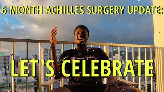 Achilles Rupture Surgery 6 Month Update  Recovery  BFR  Electric Stimulation  Speed Bridge [upl. by Singer]