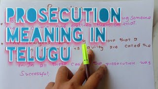 prosecution meaning in Telugu with example [upl. by Ongun]