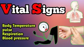 Vital signs  body temperature Pulse Respiration and Blood pressure [upl. by Atnad]