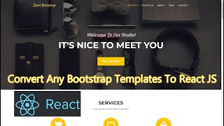 Convert Any Bootstrap Templates To React JS [upl. by Annahsit]