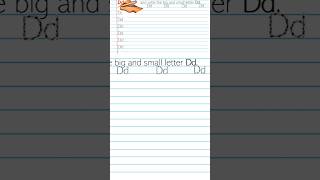 Writing uppercase And Lowercase Letters Dd [upl. by Franci]