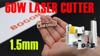 60W MOPA Laser Engraving Cutting Machine for Name Pendant Necklace  15mm Metal Gold Silver Brass [upl. by Nandor]