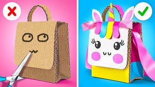 Adorable Cardboard Crafts with Unicorns 🌈 School Hacks amp Cool Gadgets by Imagine PlayWorld [upl. by Tayyebeb]