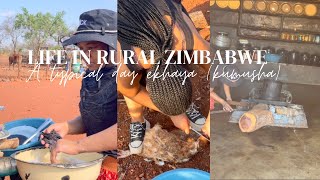 LIFE IN RURAL ZIMBABWE  A TYPICAL DAY EKHAYA KUMUSHA  ZIMBABWEAN YOUTUBER roadto1k [upl. by Klinger]