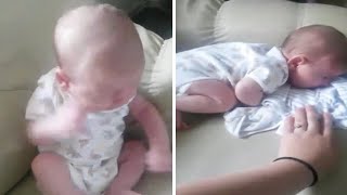 Adorable Baby Is Blown Over By Own Sneeze [upl. by Helga]