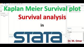 Kaplan Meier Survival plot survival analysis in STATA [upl. by Giles750]